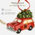 thumbnail image 3 of Spode Christmas Tree Station Wagon Ornament with 22k Gold Décor, Festive Holiday Décor, Vintage-Inspired Christmas Decoration, Handcrafted Earthenware, Classic Holiday Keepsake, 3 of 7