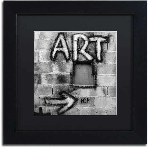 Moises Levy 'Art' Black Matted Framed Art