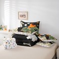 thumbnail image 6 of Homewish Cartoon Halloween Skeleton Witch Hat 7-Piece Twin Bedding,Tomb Ghost Pattern Bedding Comforter Set,Black Green Orange,Halloween Reversible, 6 of 8