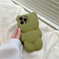 thumbnail image 2 of Phone Cases for iPhone 12 Pro for Women Girls, 3D Silicone Retro Classic Creative Soft Rubber Bumper Cover Cool Fun Thick Protective Case for iPhone 12 Pro (Bear Army Green), 2 of 13