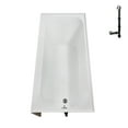 thumbnail image 6 of Streamline NAL-5300-CH 66 in. x 32 in. Acrylic Right-Hand Drain Alcove Bathtub in Glossy White With External Drain in Polished Chrome, 6 of 10