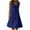C-Dark Blue, variant on Lovskoo Sundresses for Women 2024 Sleeveless Solid Beach Tank Mini Dress Casual Crew Neck Dress Summer Ruffle Swing Dresses Dark Blue 5XL