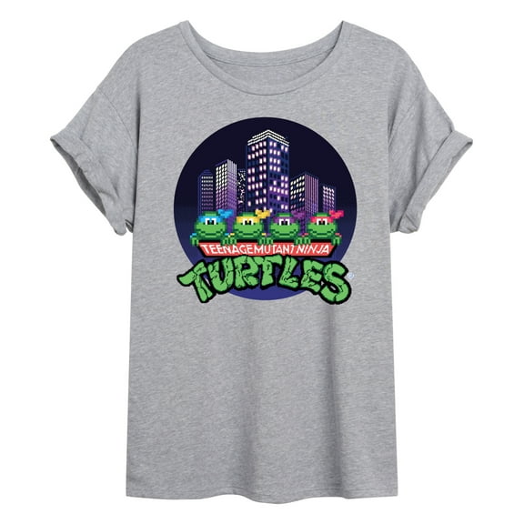 Teenage Mutant Ninja Turtles - City Scape With Turtles  - Women's Oversized T-Shirt