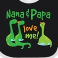 thumbnail image 4 of Inktastic Nana Papa Love Me Grandchild Dinosaur Boys Baby Bib, 4 of 4