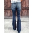 thumbnail image 3 of Flared Jeans For Women Distressed Frayed Hem Edges Long Pants Butt-lifting Fashion Boyfriend Vintage Womens Jeans, 3 of 5