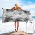 thumbnail image 2 of ZNDUO Bath Towel, Gray Water Ripple Pattern Oversized Quick Dry Bath Towel Beach Towel - 27.5"x55", 2 of 8