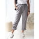 thumbnail image 4 of Pantalones rectos cómodos con cintura elástica y bolsillos de color sólido informales para mujer, 4 of 5