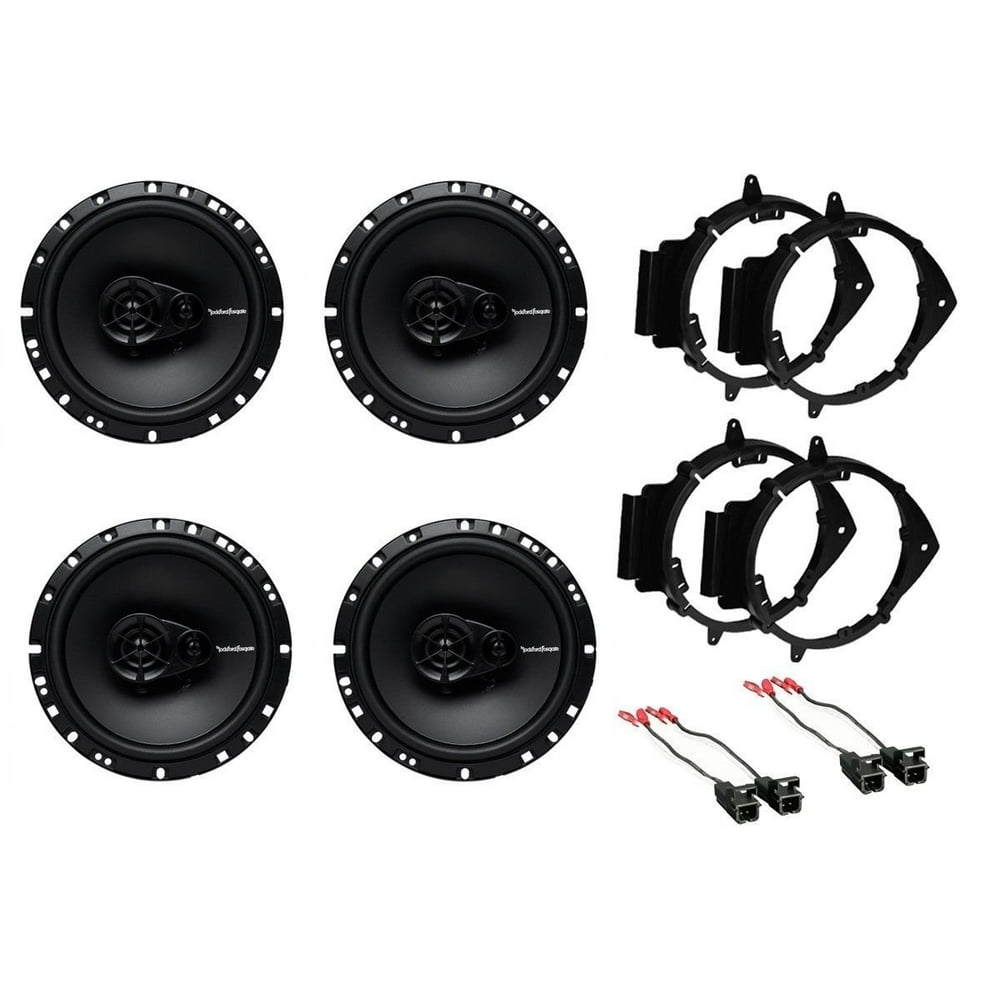 NEW ROCKFORD FOSGATE CAR TRUCK FRONT & REAR DOOR SPEAKERS W/ INSTALL
