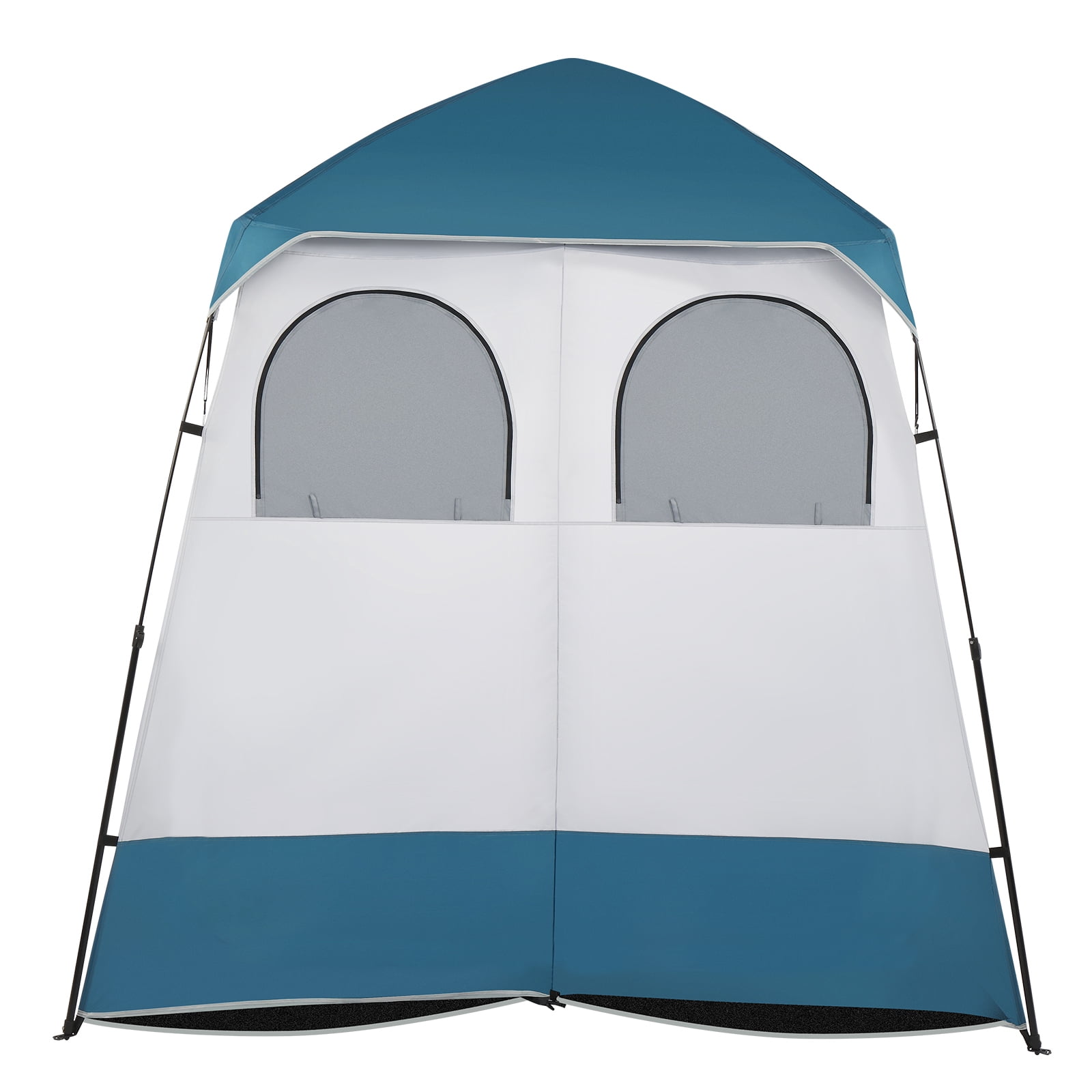 IVV 2 Room Pop Up Shower Privacy Tent Dressing Room Sun Shelter for Outdoor Camp Toilet Camping Biking Fishing, Blue/White
