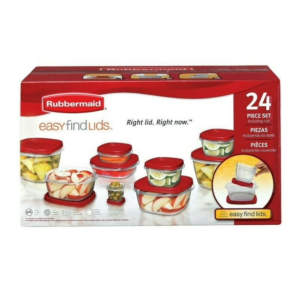 Rubbermaid 6137764 Food Storage Container Set Assorted Size Walmart