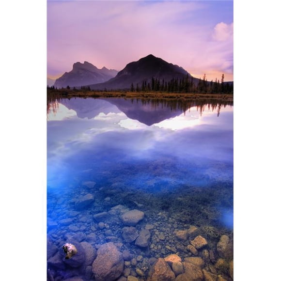 Vermilion Lacs Mont Randle Banff Parc National Alberta Canada Affiche Imprimée par Carson Ganci&44; 22 x 34 - Grand