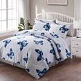 thumbnail image 1 of Juego de Ropa de Cama ARTALL con Diseño de Mariposas 6 Piezas Twin Azul, 1 of 7