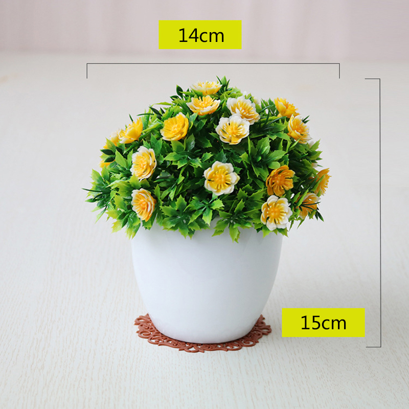 Artificial Fake Potted Flower Plant Bonsai Outdoor Home Garden Decor Gifts Walmart Com Walmart Com