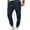 654#Navy, variant on Cargo Joggers for Men High Waisted Scrub Joggers Draswstring Elastic Waist Stretchy Scrub Pants with Zip Pockets Beige M