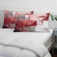 thumbnail image 4 of Red Grey Oil Painting Body Pillow Cover, Pillowcase Protectors with Zipper, Breathable Decorative Throw Pillow Case Cover, Abstract Modern Street Smear Art Pillow Shams for Couch Sofa 24x36Inch, 4 of 8