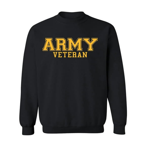 Army Veteran Gold logo Military Style Physical Training Crewneck Sweatshirt