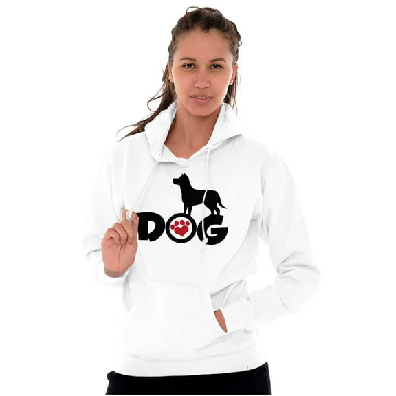 Cute Puppy Dog Animal Paw Print Hoodie Sweatshirt Women Brisco Brands X