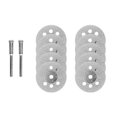 thumbnail image 4 of Diamond Cutting Disc, 10 Pieces 22mm Cutting Discs Circular Saw Blade Resin Cutting Disc With 2 Pieces Mandrels Rods Rotary Tool 3mm, 4 of 5