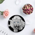 thumbnail image 4 of FMSHPON Leopard Set of 8 Round Coaster for Drinks, Absorbent Ceramic Stone Coasters Cup Mat with Cork Base for Home Kitchen Room Coffee Table Bar Decor, 4 of 6