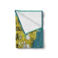 thumbnail image 2 of Country Soft Flannel Fleece Throw Blanket, USA Map with Hand Drawn Names of States, Cozy Plush for Indoor and Outdoor Use, 70" x 90", Yellow Green Seafoam, by Ambesonne, 2 of 5