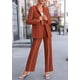 thumbnail image 5 of Traje PRETTYGARDEN de Dos Piezas Rojo Ladrillo XXL Blazer y Pantalones, 5 of 8