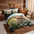 thumbnail image 2 of Erosebridal Farmhouse Highland Cow Bedding Comforter Set, Garden Dandelion Full Bedding Set, 2 of 6