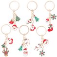 thumbnail image 1 of 6pcs Navidad Llavero Llavero Navidad Santa Llavero Llavero Muñeco de nieve Llavero, 1 of 8