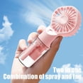 thumbnail image 4 of DPTALR Misting Fan Portable Hydration Coolings Humidification Water Spray Electric Fan Rechargeable Handheld Small Fan, 4 of 6