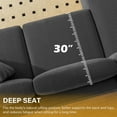 thumbnail image 6 of UIXE 118" Modular Sectional Sofa for Living Room, Modern Corduroy Comfy L Shaped Couch, 3-Seat, Gray, Left Facing Chaise, 6 of 8