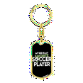 thumbnail image 4 of Favorite Soccer Player Swivel Keychain Dog Tag Stainless Steel or 18k Gold, 4 of 10