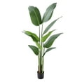 thumbnail image 6 of Thehsnt Artificial Banana Tree 5.2FT, Home Decor Indoor Artificial Tree, Faux Tropical Banana Floor Plant with Pot, Tall Artificial Plants Indoor for Home Office Living Room Decor, 6 of 10