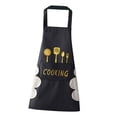 thumbnail image 1 of Cocina de moda Delantales de cocina Babero ajustable a prueba de aceite con bolsillos Delantal impermeable para adultos unisex la Negro B 2 Yotijar  Delantal de cocina, 1 of 7
