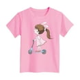 thumbnail image 4 of Gubotare Girls Tops Cute Girls' T Shirts Short Sleeve Round Neck Loose Blouse Summer Casual Girl Tee Tops (Pink,Size 3-4 Years), 4 of 4