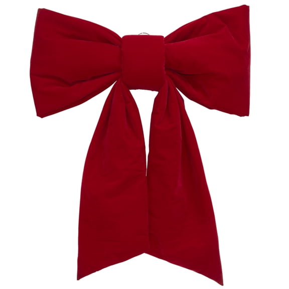 Red Velvet Decorative Christmas Bow, 28", by Holiday Time