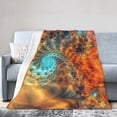 thumbnail image 1 of DouZhe Ultra-Soft Micro Fleece Lightweight Flannel Bed Blanket, Mysterious Math Fractal Vortex Print Cozy Warm Throw Blankets, 60"x50", 1 of 7
