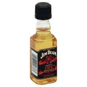 Angle View: Jim Beam Kentucky Fire Kentucky Straight Bourbon Whiskey, 50mL