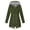 Army Green, variant on Winter Saving Winter Coats for Women Plus Size Solid Rain Jacket Outdoor Hooded Windproof Loose With Pocket Coat