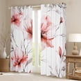 thumbnail image 2 of jejeloiu Vintage Flower Curtains Pack of 2 (42x84 Each),Modern Minimalist Desgin Curtains Blackout,Red White Bedroom Curtains For Men Women,Ultra Soft Home Decor, 2 of 6