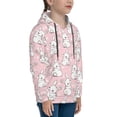 thumbnail image 3 of Haiem Cute Rabbit Pattern Boys Hoodie, Youth Pullover Hooded Sweatshirt, Kangaroo Pocket Hoodie for Kids Girls -Large, 3 of 6
