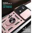 thumbnail image 3 of Case for Xiaomi Poco X4 Pro 5G with Slide Camera Cover, Heavy Duty Military Grade Protection Phone Case Built-in 360° Rotate Ring Stand for Xiaomi Poco X4 Pro 5G SJ Gold, 3 of 8