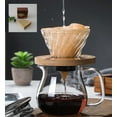 thumbnail image 1 of Cafetière Manuelle czcpp-Pour, Cafetière Goutte à Goutte en Verre avec Filtre, Plateau en Bambou avec 100 Filtres (450ML), 1 of 4
