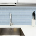 thumbnail image 2 of Walplus Peel and Stick Backsplash Serenity Light Blue 3D Tile Decals 12 Sheets 12" x 6", 2 of 7