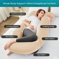 thumbnail image 2 of Almohada para Embarazo Sasttie en Forma de U Jumbo 152x76 cm Beige, 2 of 7
