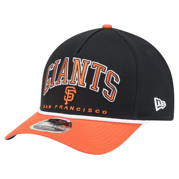 Men's New Era Black/Orange San Francisco Giants Arch 9FORTY A-Frame M-Crown Adjustable Hat