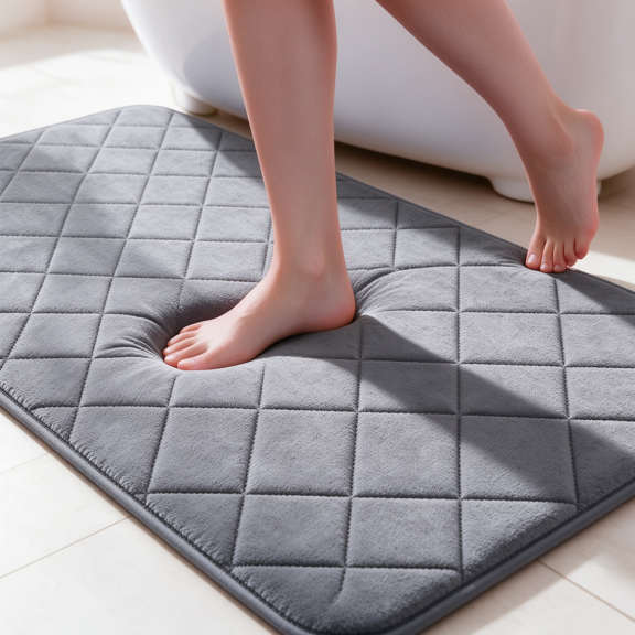 Dmuso Bath Mat, Extra Soft Bathroom Rugs with Rubber Backing, Quick Dry, Non Slip, Absorbent Bath Mats for Bathroom Floor, Tub and Shower, 16"x24"