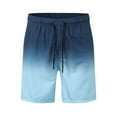 thumbnail image 4 of Mens Board Shorts with liner 5 Inch Breathable Quick Dry Swim Trunks Holiday Beach Lightweight Casual Boxer Shorts Summer Blue L, 4 of 7