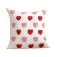 thumbnail image 2 of Funda de almohada de almohada de bordado, forma de corazón, 45 x 45 cm de tono de tono de sofá cubierta de cojín para la decoración del dormitorio del Estilo C, 2 of 8