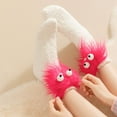 thumbnail image 4 of Women's Cute Cartoon Sleep Socks Plush Coral Fleece Mid-Calf Socks Funny Novelty House Socks Thick Warm Bed Socks Non-Slip Indoor Socks, 4 of 4