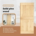 thumbnail image 4 of vidaXL NARVIK 35.4"x82.7" Solid Pine Wood Sliding Barn Door, Natural Brown, No Hardware Kits, 4 of 9