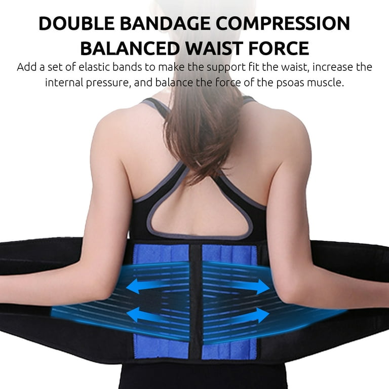 Lumbar Support Belt for Mens and Womens. Compression Orthopedic Back Brace  Stretcher and Posture Corrector for Spine Decompression. Back Pain Relief  Device for Gym Workout and Work-XL(39.37''-44.48'') 